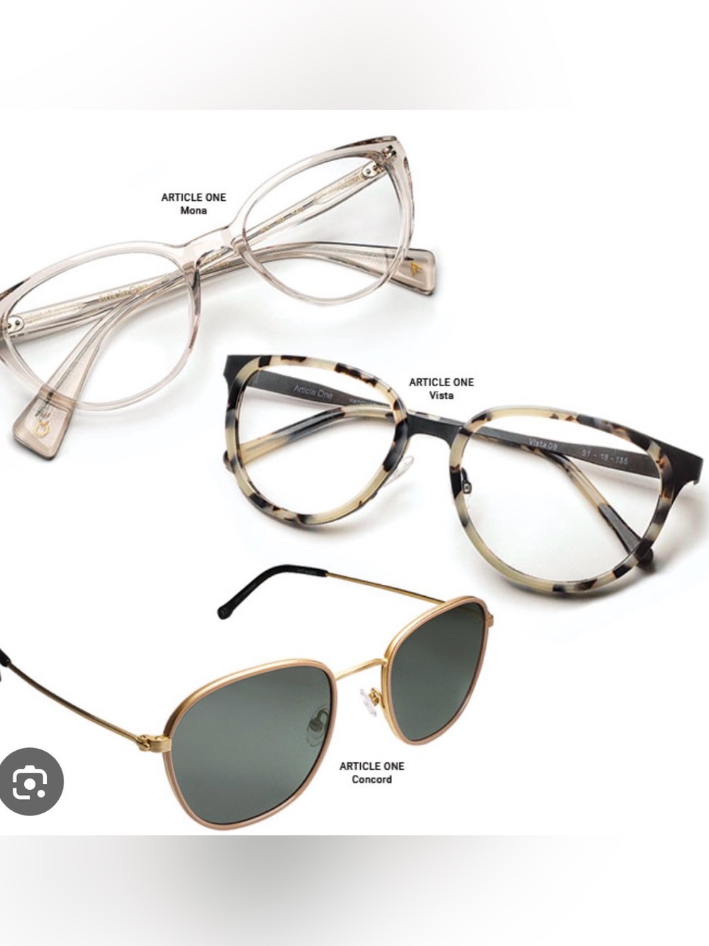 Article One Vista Eyeglass Frames – Handmade in Italy – 51–18–135, unisex